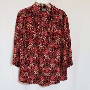 Soho - Pink Floral Top.  Size Large